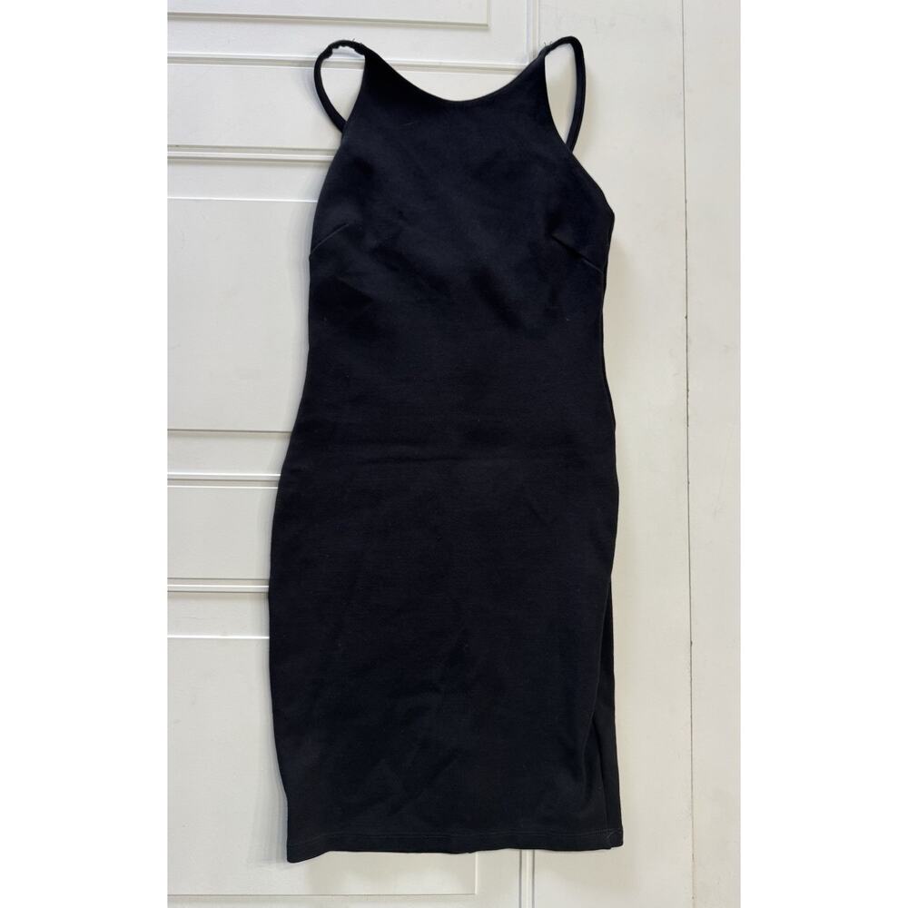 Lulu’s Little Black Mini Dress Bodycon Women's Sz XS Halter Stretch Spaghetti